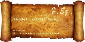 Handel Szidónia névjegykártya